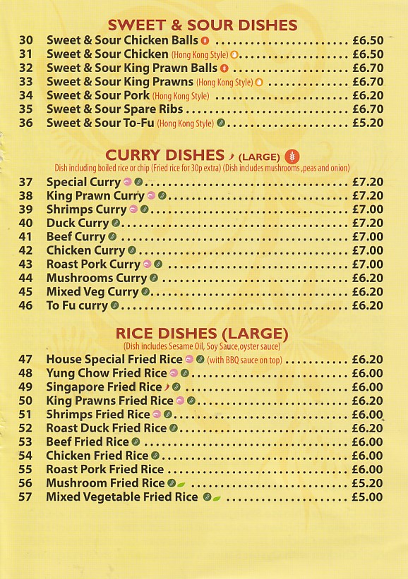 Sketty Packed Meals Menu